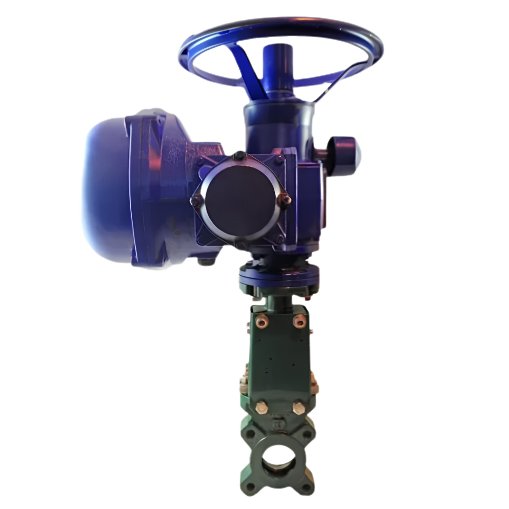 Knife Gate Valve with Electric Actuator Tecofi VG 3400-004 DN 125